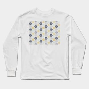 Geometric Hexagon Pattern Long Sleeve T-Shirt